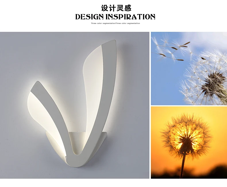 

Modern simple bedroom children's room led wall lamp
