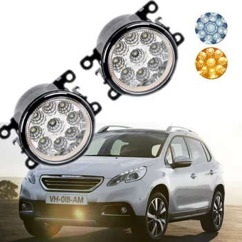 

For Peugeot 2008 2013 2014 2015 2016 9-Pieces Leds Chips LED Fog Light Lamp H11 H8 12V 55W Halogen Fog Lights Car-Styling