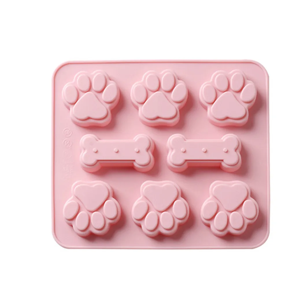

1 PC 3D Paws And Bones Shape Ice Cream Maker Mould Ice Tray Cute Silicone Cookie Jelly Mousse Mold Kitchen DIY Baking Tools