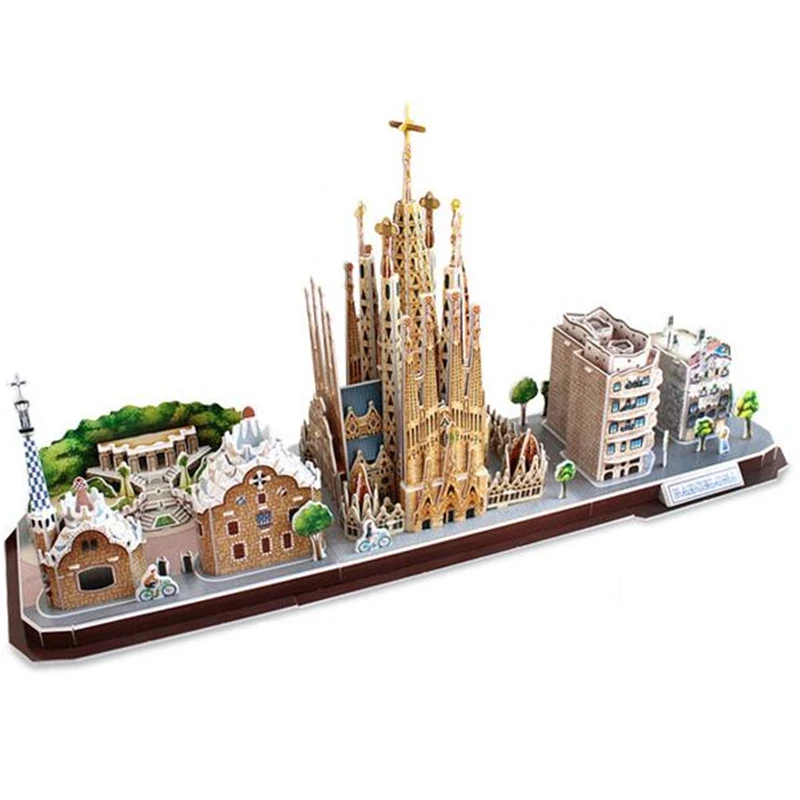 Классический пазл Sagrada Familia Cathedral Барселона Испания Empire State Puzzle Кирпич игрушки масштабные стильные модели наборы мировое строительство