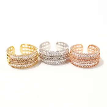 

2019 Hot fashion luxury copper jewelry accessories Shine party hollow ring engagment rings for women love rings gift