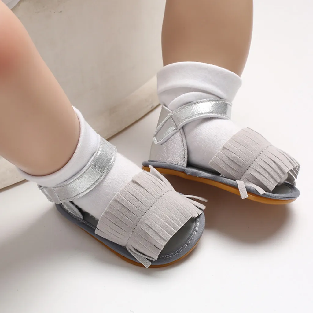 Лето г. Милые обувь для девочек младенческой ленточки Prewalker мягкая подошва тонкие туфли сандалии для девочек новорожденных сладкий первый Уокер