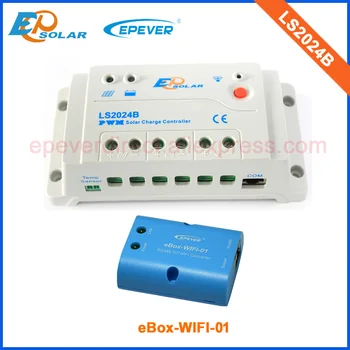 

EPEVER PWM system Solar regulator 20A LS2024B 20amps wifi eBOX matched with Android phone APP 12V 24V battery charger work