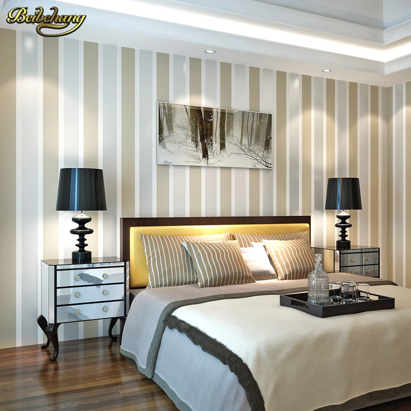beibehang 3D Wall Paper Stripe Wallpaper Flocking Bedroom or Living Room or TV Background Wall Beige Grey .papel de parede Roll beibehang 3D Wall Paper Stripe Wallpaper Flocking Bedroom or Living Room or TV Background Wall Beige Grey .papel de parede Roll