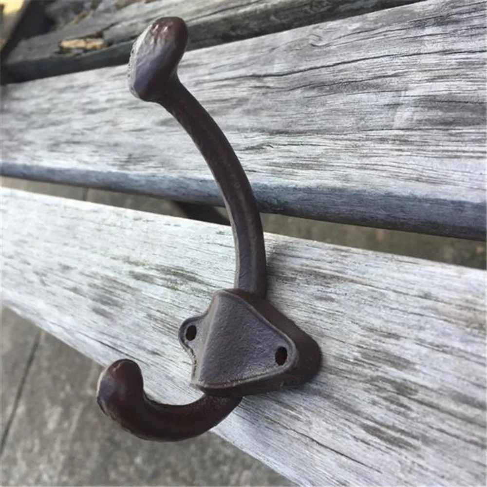 

Vintage Style Cast Iron Wall Coat Hooks Hat Hook Hall Tree 3 3/4" Coffee GG002