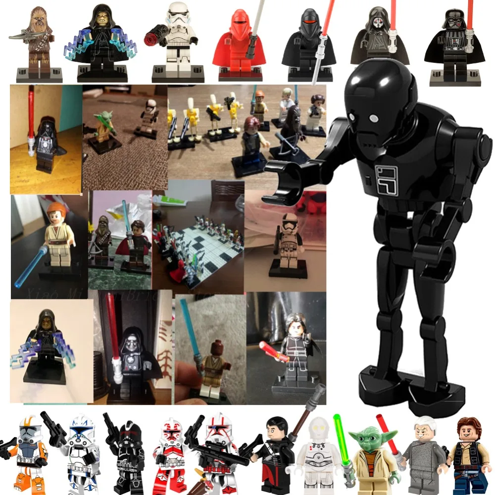 

LegoINGS Star wars nouveau figures set Building Blocks clon troopers commander Han Solo Vader Yoda Compatible With legoings