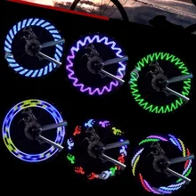 7 Pcs LED Motorcycle Cycling Bike Bicycle Tire Wheel Waterproof Valve Flashing Spoke Light Flash 8 Colors New Arrive