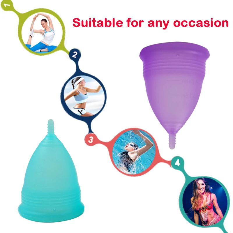 10pcs/lot silicone menstrual cup feminine hygiene lady cup prevent side leakage period cup collector menstrual viginal care