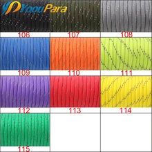 YoouPara 100 метров отражающий Паракорд 550lb разделенный 7 шнурок веревка парашют шнур для выживания скалолазание оборудование для выживания кемпинга