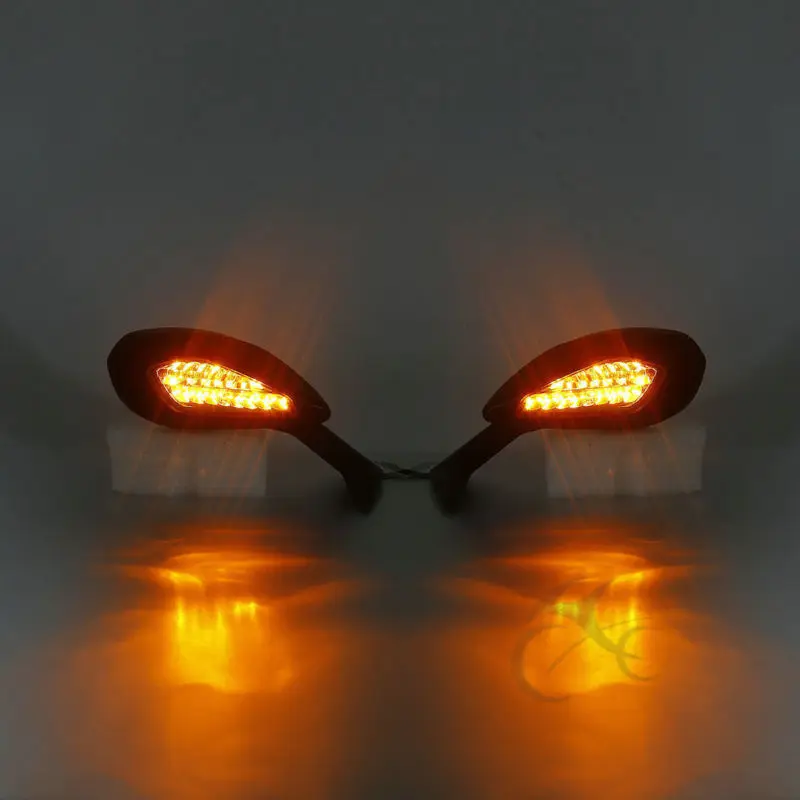 L& R боковые черные поворотные сигналы зеркала комплект зеркало заднего вида для Ducati 959 1299 Panigale S мотоциклетное зеркало