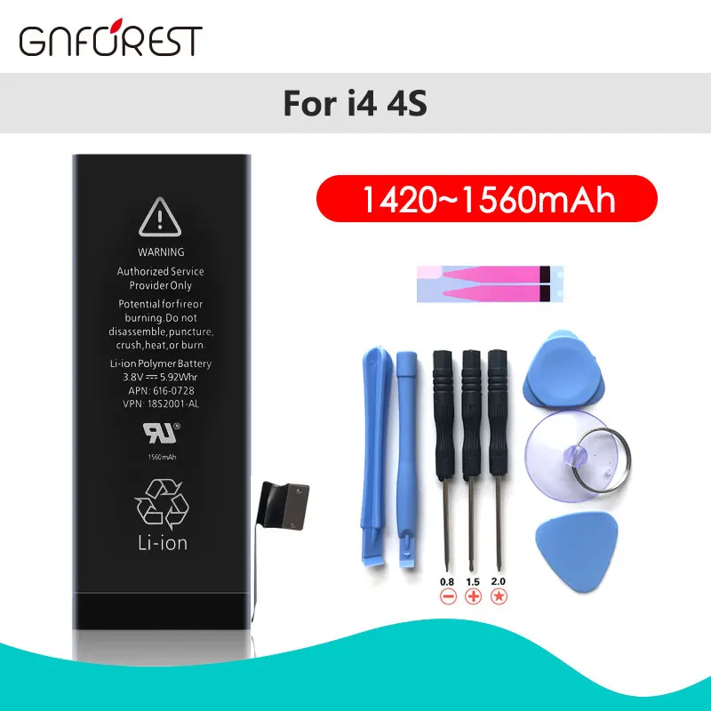 

Battery For Apple iPhone 4 Replacement Bateria For iPhone 4S Mobile Phone Batteries + Free Tools
