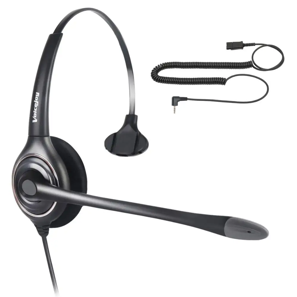 Office Headset with QD Cord for Polycom IP 320 IP330 IP321 IP331 C isco SPA AT&ampT VTech and All phones a 2.5mm Port | Электроника