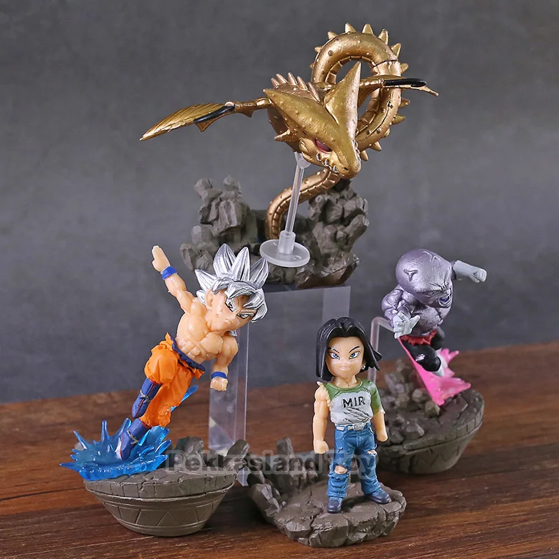 

Dragon Ball SUPER WCD Vol.2 Son Goku Ultra Instinct Android 17 Jiren Super Shenron PVC Figures Toys 4pcs/set