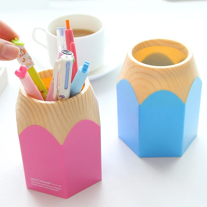 

Popular Creative Color Plastic Circular Pen Holders Student Stationery Desktop Tools