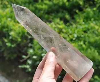 

SUIRONG---916+++Large nature smoky crystal quartz gemstone point rieki healing