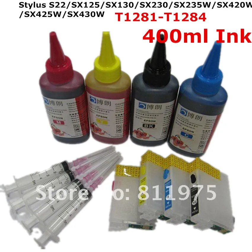 T1281 1284 Refillable ink cartridge for EPSON Stylus S22 SX125 SX130