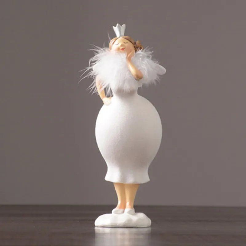  White Ange Cherub Creative Wine Cabinet Living Room Desk Ornaments Bedroom Home Decor Accessories M - 33016044715