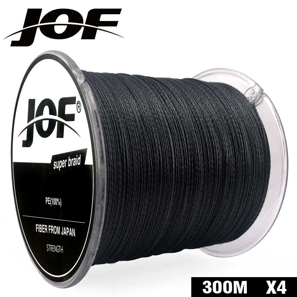 300 м JOF Фирменная японская многонитевая плетеная рыболовная леска 100% PE от 10 фунтов