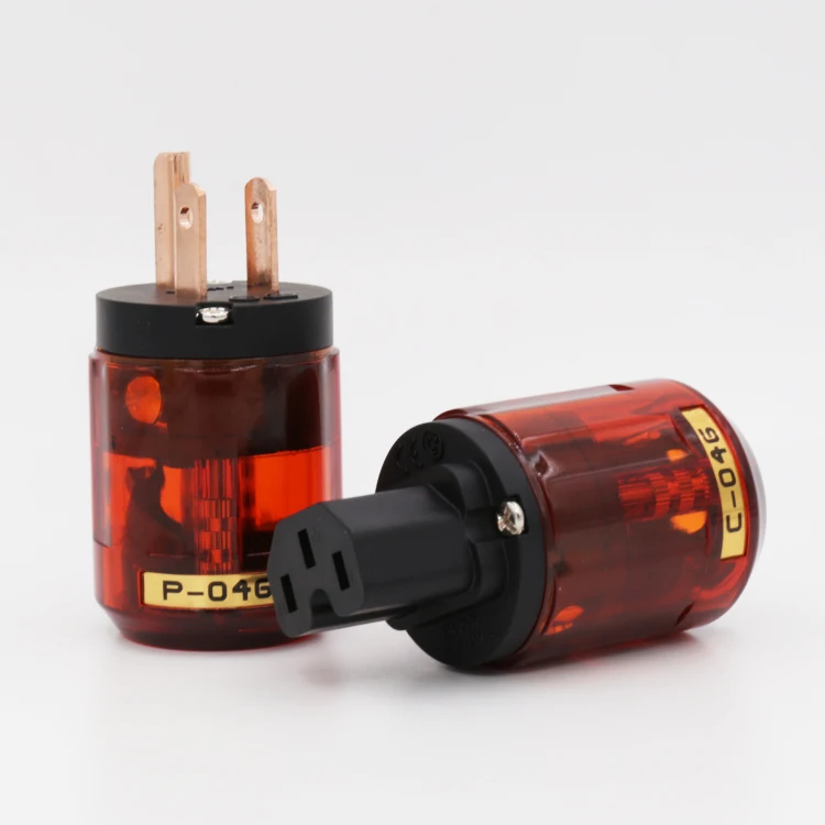 Аудио Hifi P-046 + C-046 IEC разъем из чистой меди US Power Plug &amp для DIY удлинителя кабеля