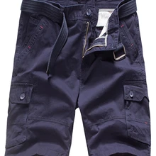 KENNTRICE летние брюки-карго Для мужчин шорты со множеством карманов по колено шорты Для мужчин военные Стиль зеленый мужские укороченные шорты