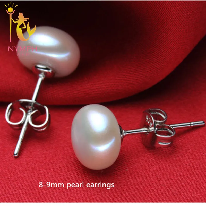 NYMPH, ювелирный набор из тонкого жемчуга, 8-9 мм., ожерелье из пресноводного жемчуга, браслет, серьги, ювелирный набор, свадебные, вечерние, подарок для женщин, TZ007