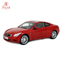 Модель Paudi 1/18 1:18 Масштаб Infiniti G37 coupe 2013 Красный литой модельный автомобиль игрушка, модель автомобиля двери открытые