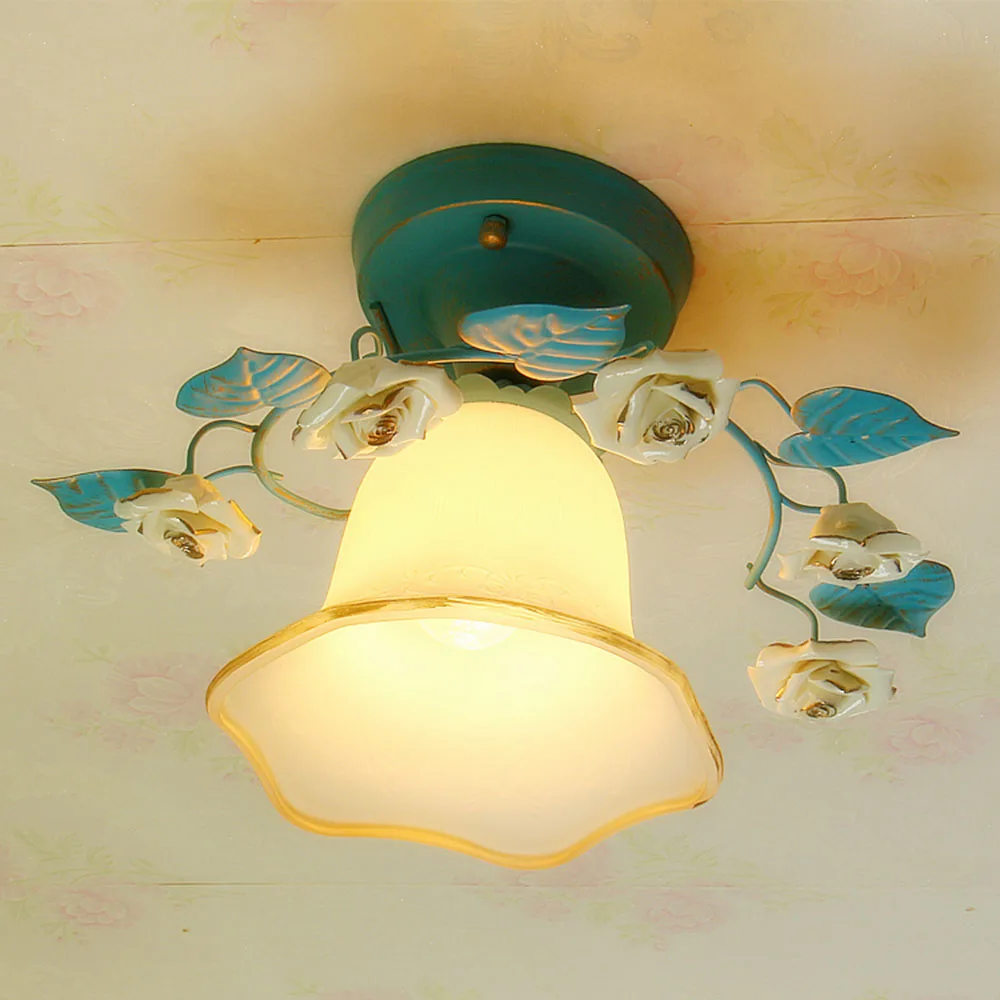 

Ceiling Lamp Bedside Led Home Ceiling Lights 110-220V Lustre Luminaires Flush Mount Light for Dining Room Ceiling Light Blue