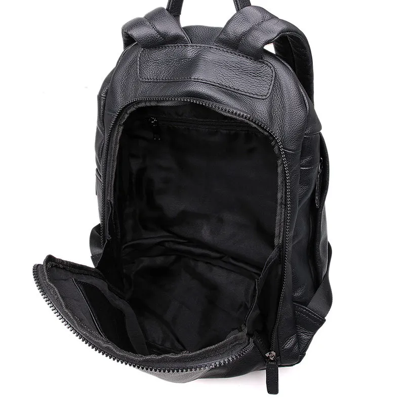 Nesitu Высокое качество Новая мода Черный Натуральная кожа 14 ''ноутбук для мужчин женщин рюкзаки для девочек женские дорожные сумки M2005