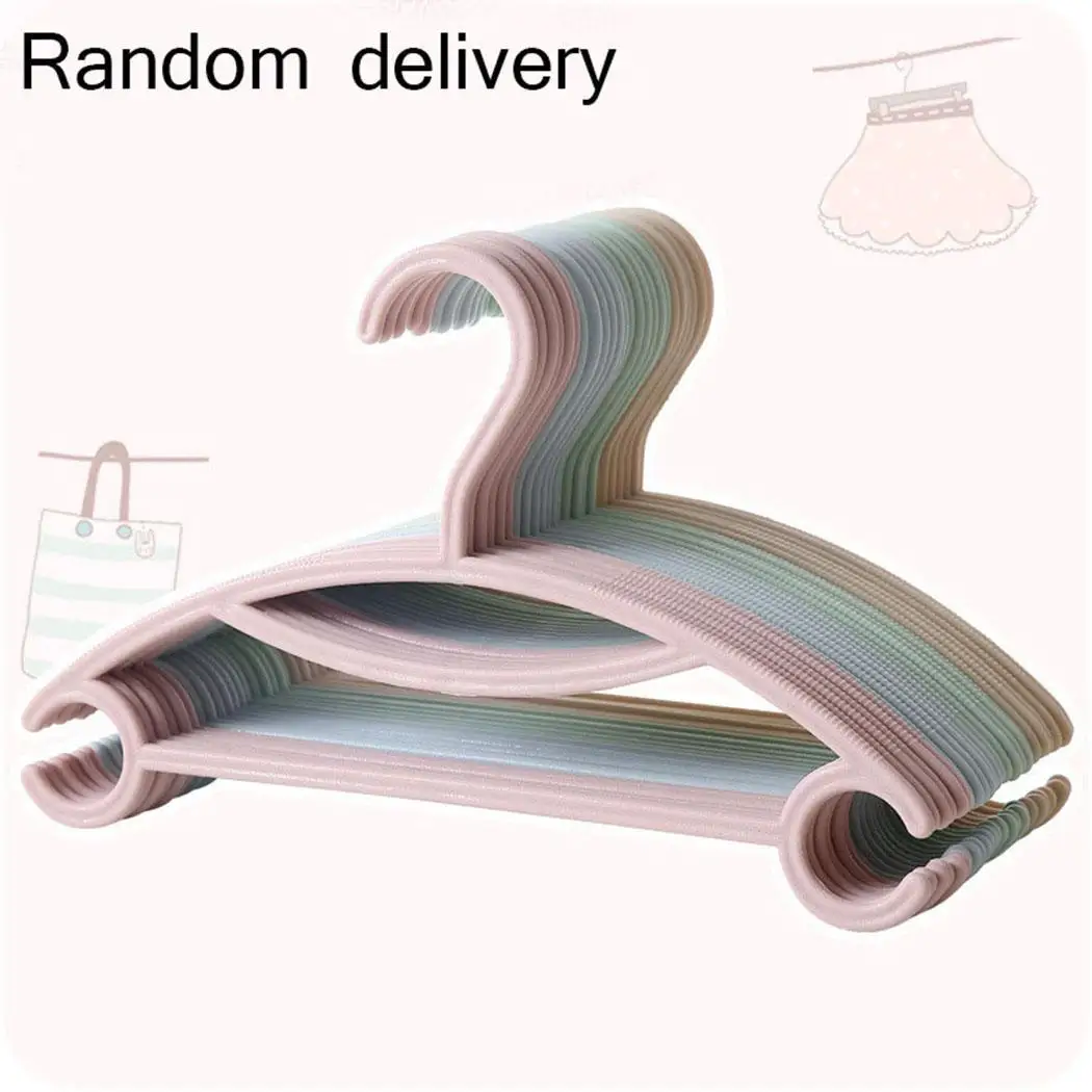 

New Plastic Hanger Multifunctional Hanger Dry and Wet Clothes Random Indoor Non-Slip Hanger