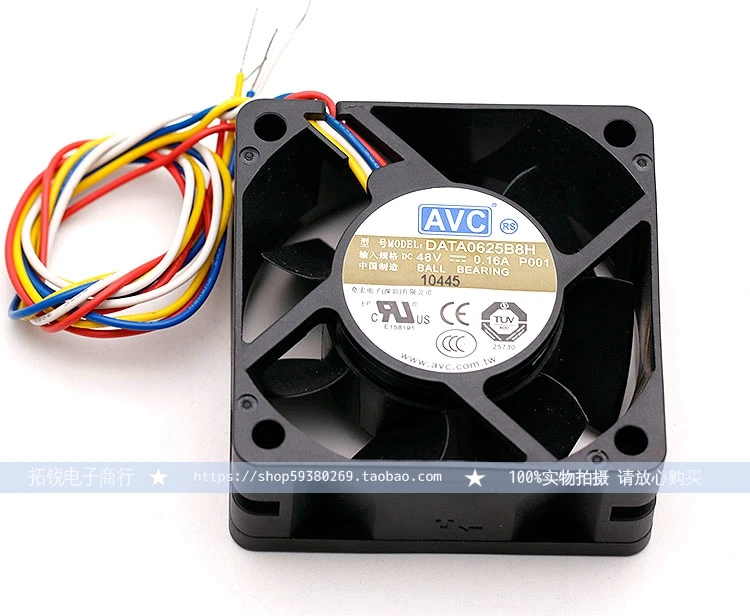Новый оригинальный вентилятор охлаждения для AVC DATA0625B8H DC48V 0.16A 60*60*25 мм 6 см |