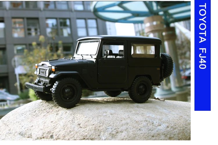 Высокая имитация 1:24 модель автомобиля из сплава Toyota FJ40, литая металлическая Игрушечная модель внедорожника, изысканная коллекция подарков