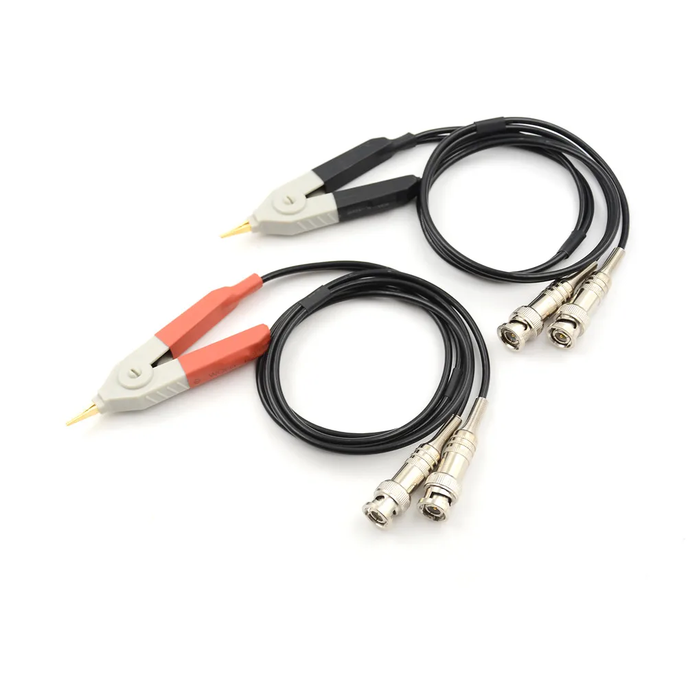 1 Set 4 BNC TO Alligator clip Kelvin Clip for LCR Meter with 4 BNC Test Wires 
