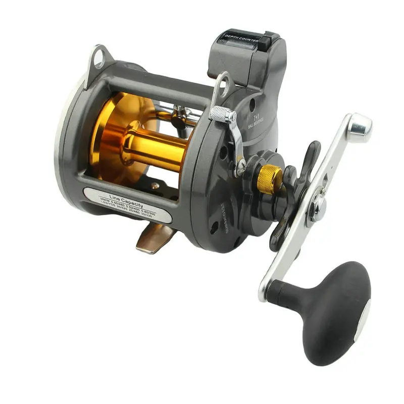 Trolling Fishing Reels Boat Reels with Line Depth Counter 8BB Right