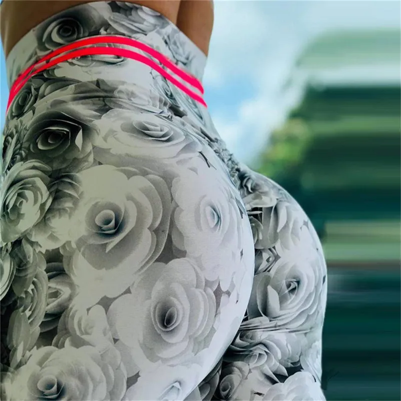 Сексуальные брюки для йоги Бесшовные женские с принтом Йога Фитнес Спортивные Леггинсы Брюки Высокая талия беговые колготки эластичные бедра леггинсы брюки 4az