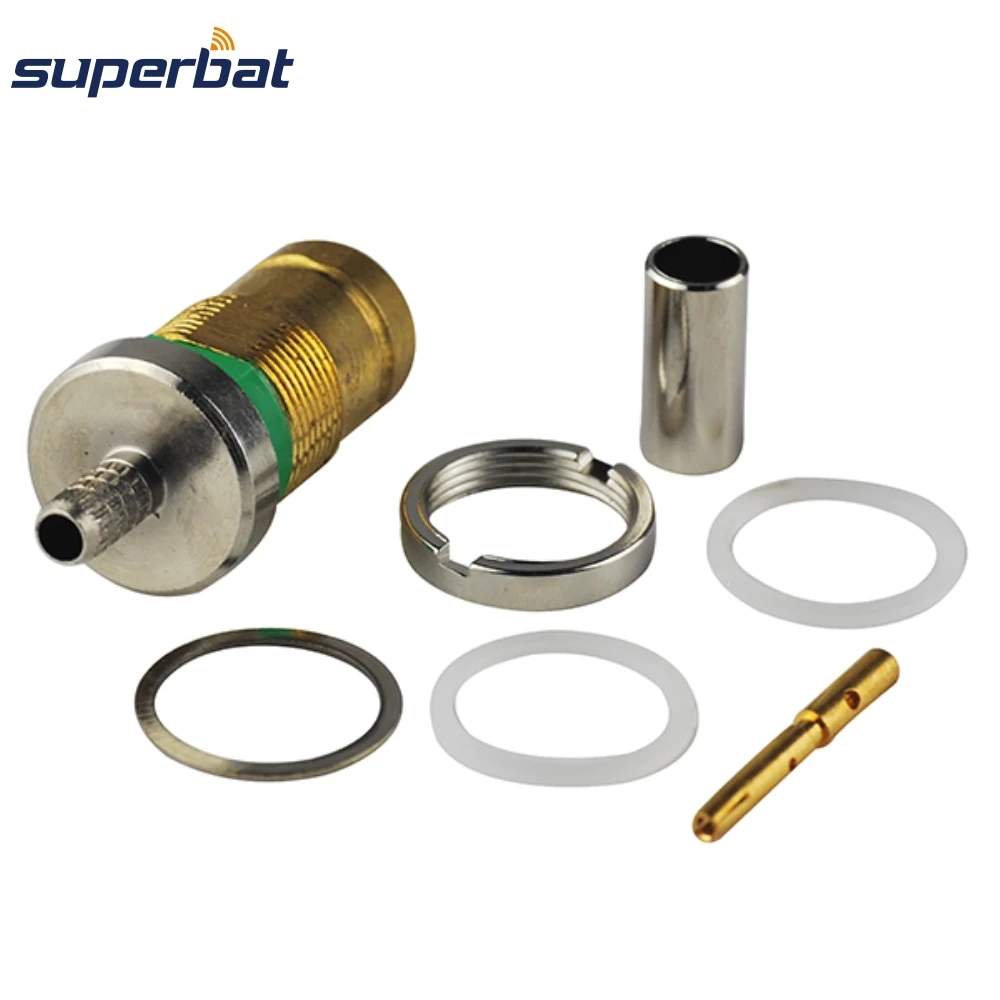 Superbat 75 Ohm 1 6/5 6 L9 Jack прямое обжимное крепление для SYV 2 радиочастотных коаксиальных