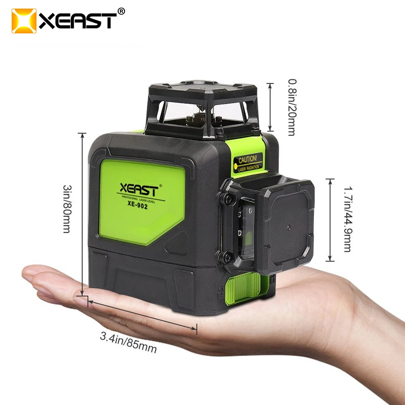 

XEAST 8line laser level 3D Laser Level XE-902 360 Vertical And Horizontal Self-leveling Cross Line Red Beam