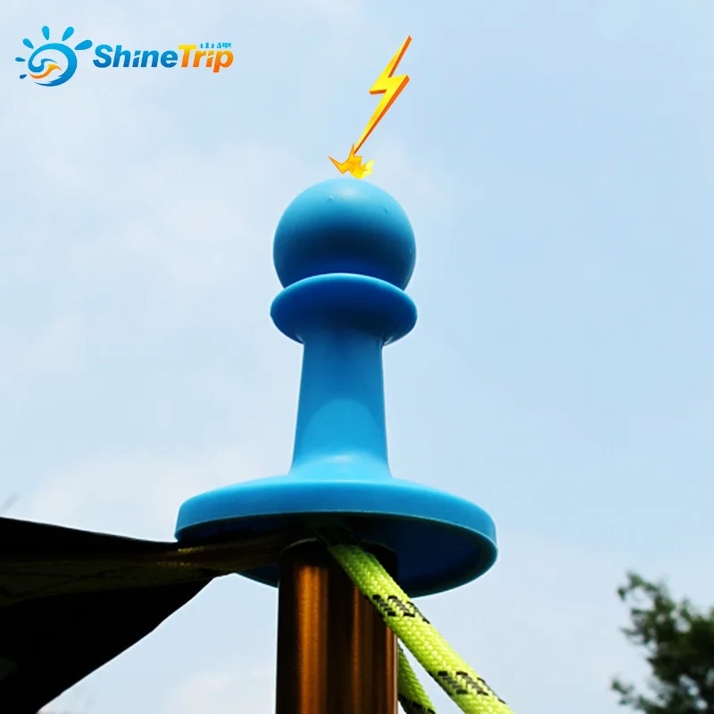 

4pcs Lightening Proof Cap Tent Outdoor Thunder Protection Cap Tent Poles Awning Rod Support Canopy Thunder Protection Hat