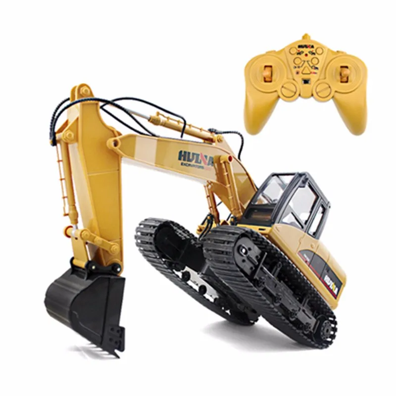 

HuiNa Toys 1550 15 Channel 2.4G 1/12 RC Metal Excavator Charging 1:12 RC Car With Battery RTG