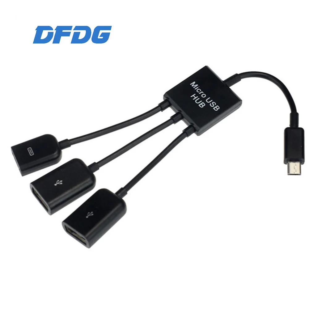 3 в 1 Многофункциональный двойной Micro USB хост OTG хаб адаптер кабель папа мама 2 0