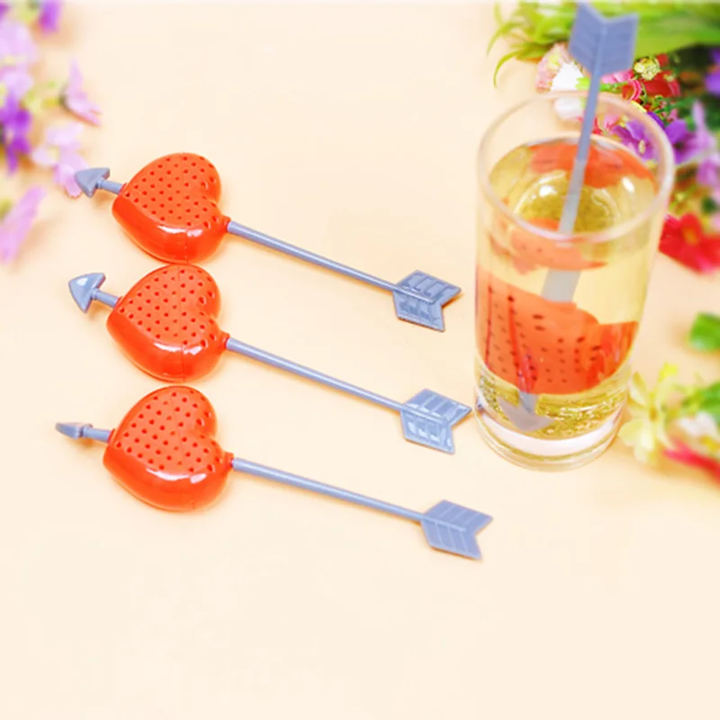 

Red love heart Unique Cute love high quality Tea Strainer, plastic Tea Infuser Filter Teapot Teabags for Tea & Coffee Drinkware
