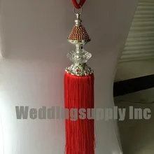 100 роскошные кресла створки свадьба стул лента красная веревка для украшения