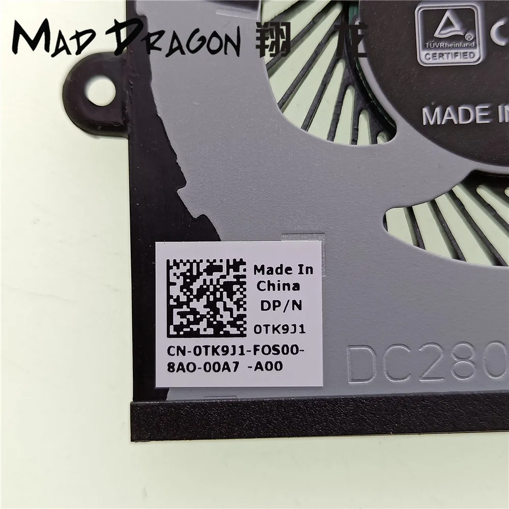 Бренд MAD DRAGON ноутбук вентилятор охлаждения процессора видео GPU вентилятор для Dell Precision 5530 M5530 XPS 15 9570 08YY9 008YY9 TK9J1 0TK9J1
