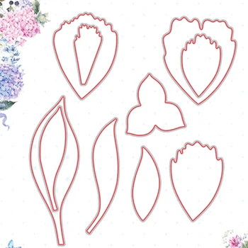 

Metal Cutting Dies Peony Flower Stencil for DIY Scrapbooking Paper Album Card Craft Embossing Dies Cut 140*182mm