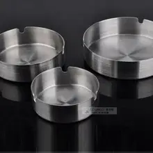 Аксессуары для курения, круглая пепельница из нержавеющей стали, 3 шт./партия