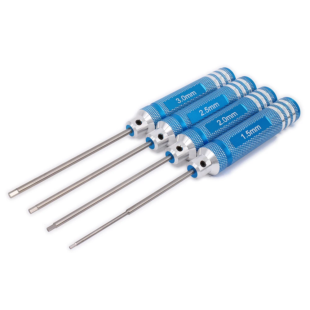 Alloy Aluminum 1.5mm/2.0mm/2.5mm/3.0mm Handle Allen Hex Screwdrivers