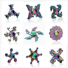 2017 New Rainbow Hand Spinner Handspinner Fidget Toys Naruto Zinc Alloy Deak Toys Anti Stress Kids