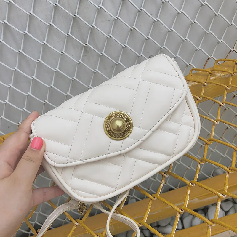 

New Fashion Chain Strap Square Bag Women Leather Bag Satchel Slanting Small Square Bag High Quality Leather Bag