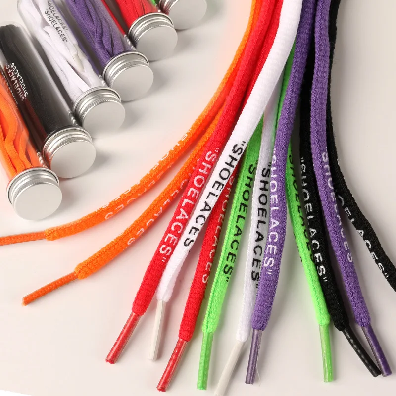 

Printing "SHOELACES"Off White Shoelaces Round Laces With Zip Tie Replacement aj 1 "The Ten" Handmade Custom For Sneaker 2019 New