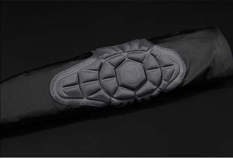 Protective Compression Knee Pads Crashproof Breathable Leg Sleeve black  3