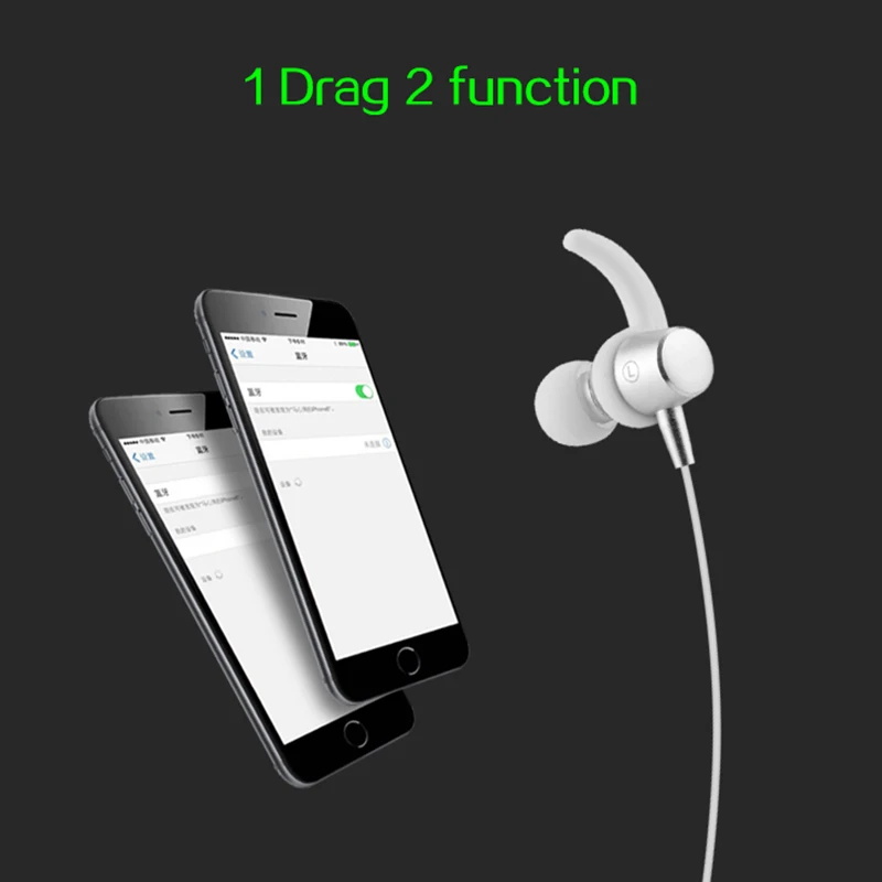 M2 1 Спортивные наушники Bluetooth Беспроводной Ушные крючки перетащить 2 голосовые